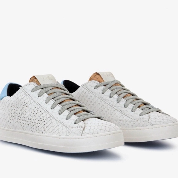 P448 John Margot Sneakers Women EU 40 US 9.5 Snake Embossed Leather Italy